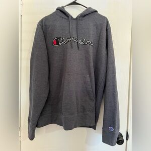 Champion Gray Hoodie Classic Design